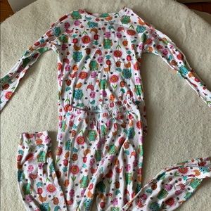 Girls Owl Print PJ Set
